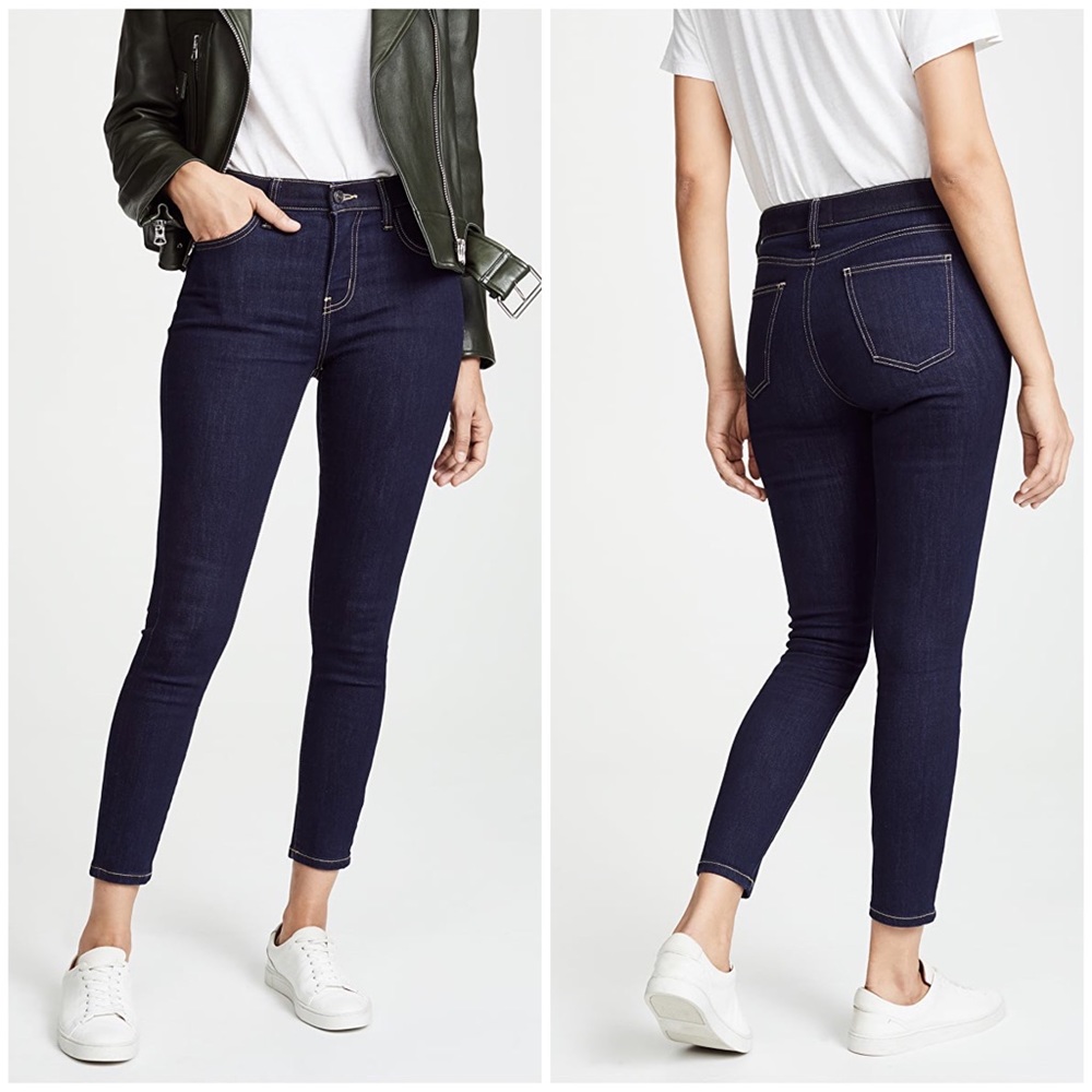 Current/Elliott The‎ High Waist Stiletto Stretch Indigo Size 24 Minimalist